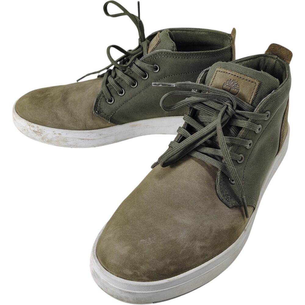 Timberland Groveton Chukka A1GIF Olive Green Nubuck Men 9M US Good Condition